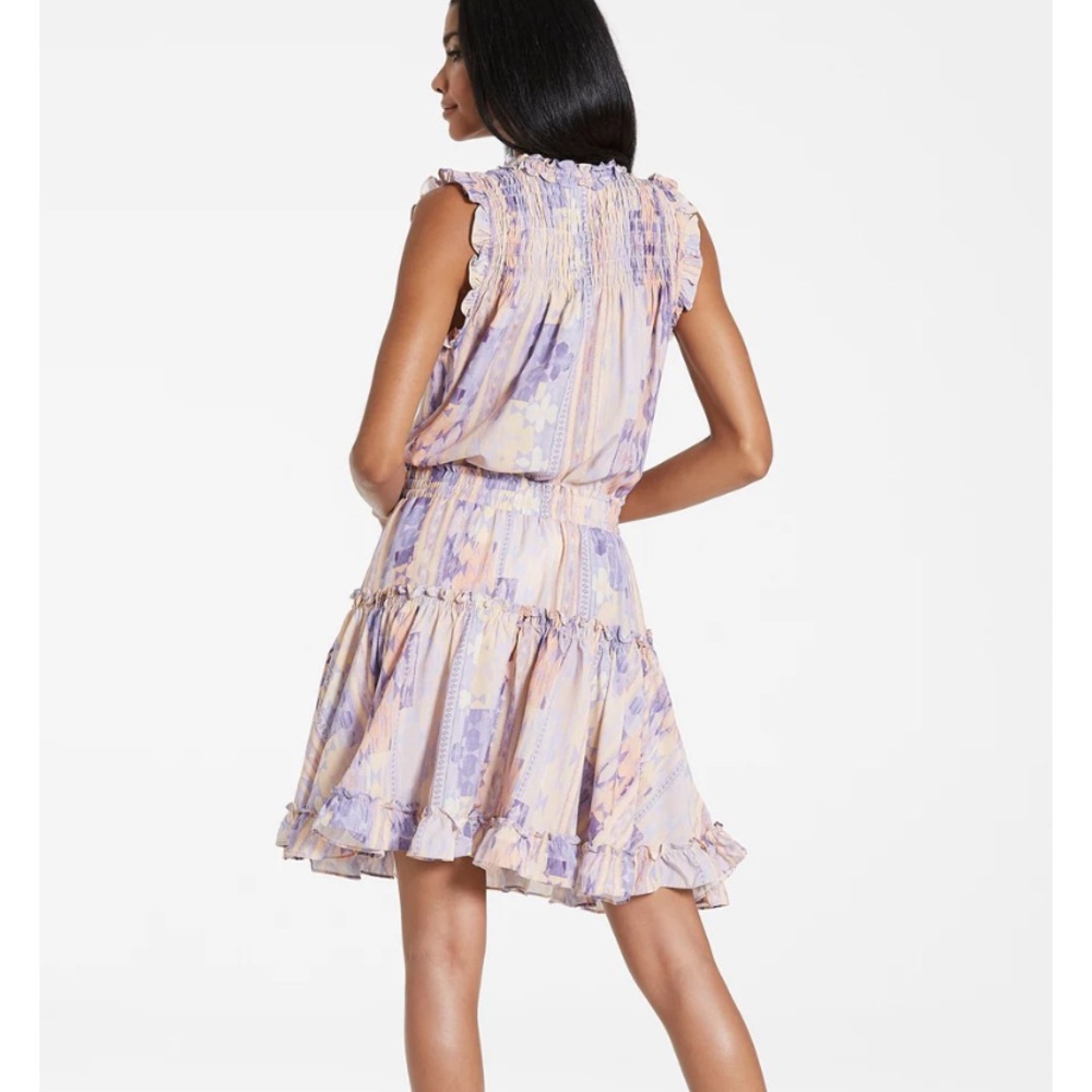 Dear John Anthropologie Melodie Tiered Ruffle Dress in Southwest Meadow Medium - Picture 2 of 16